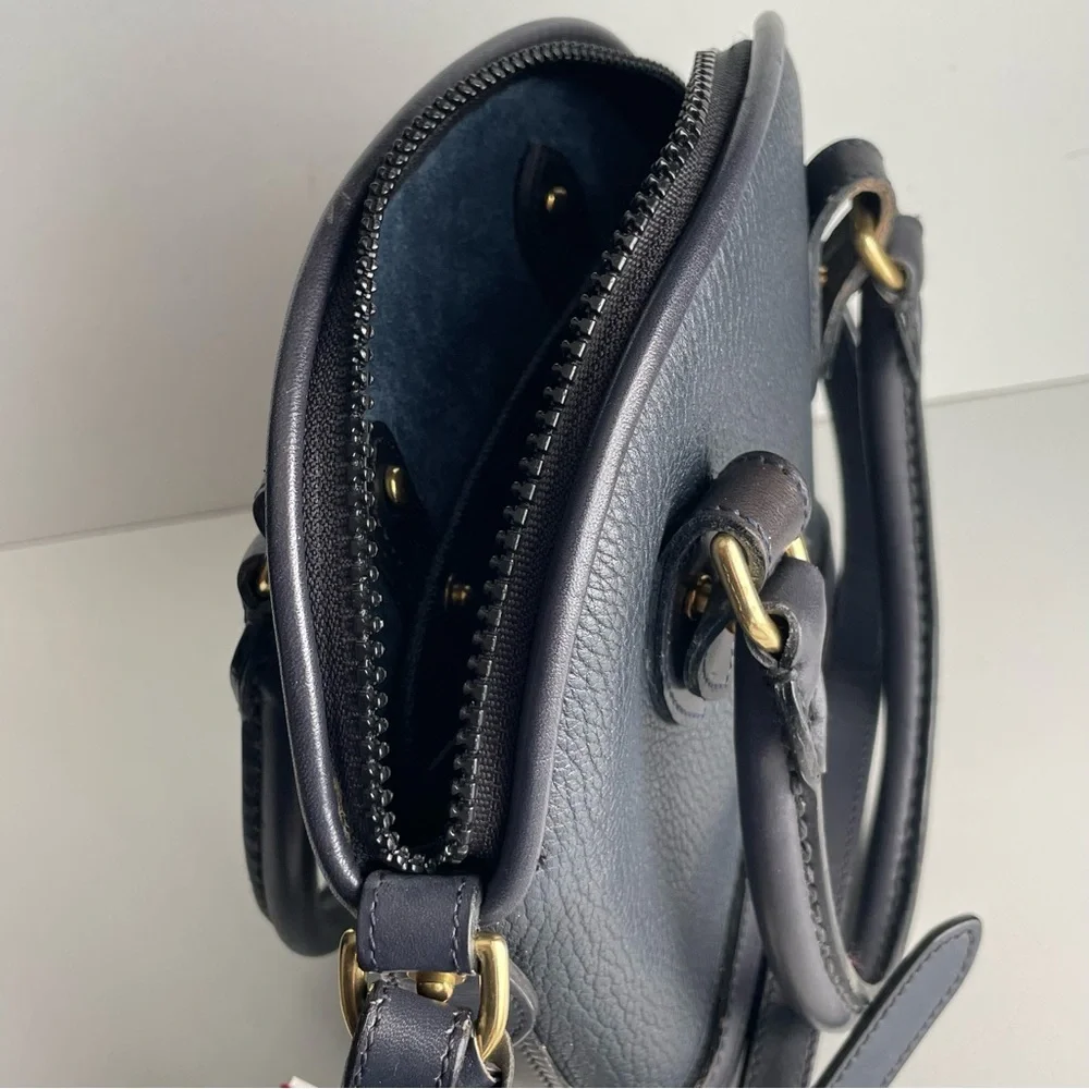 Dooney and Bourke Navy Blue Leather Mini Norfolk Bag crossbody bag - Picture 4 of 16